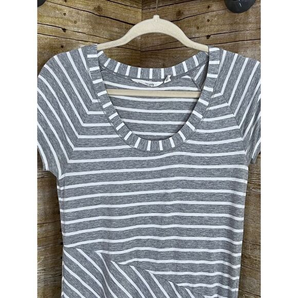 ATHLETA MAKAI ATHLEISURE CASUAL CLASSIC EVERYDAY WEAR STRETCH STRIPED MAXI DRESS - Picture 4 of 6